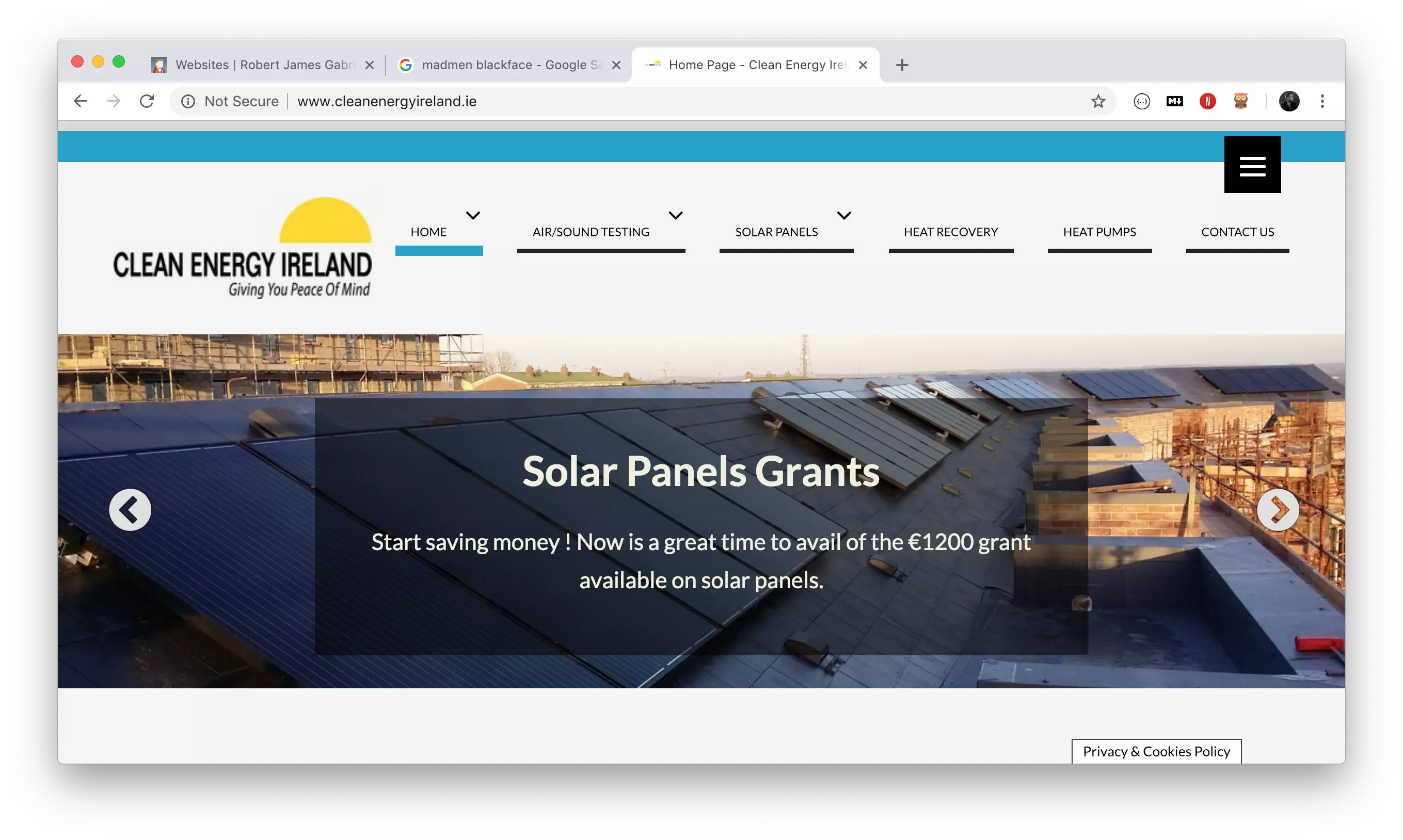 Clean Energy Ireland logo - Munster’s top installer of NSAI Certified Solar PV Panels since 2006. NSAI Certified Solar Panels...