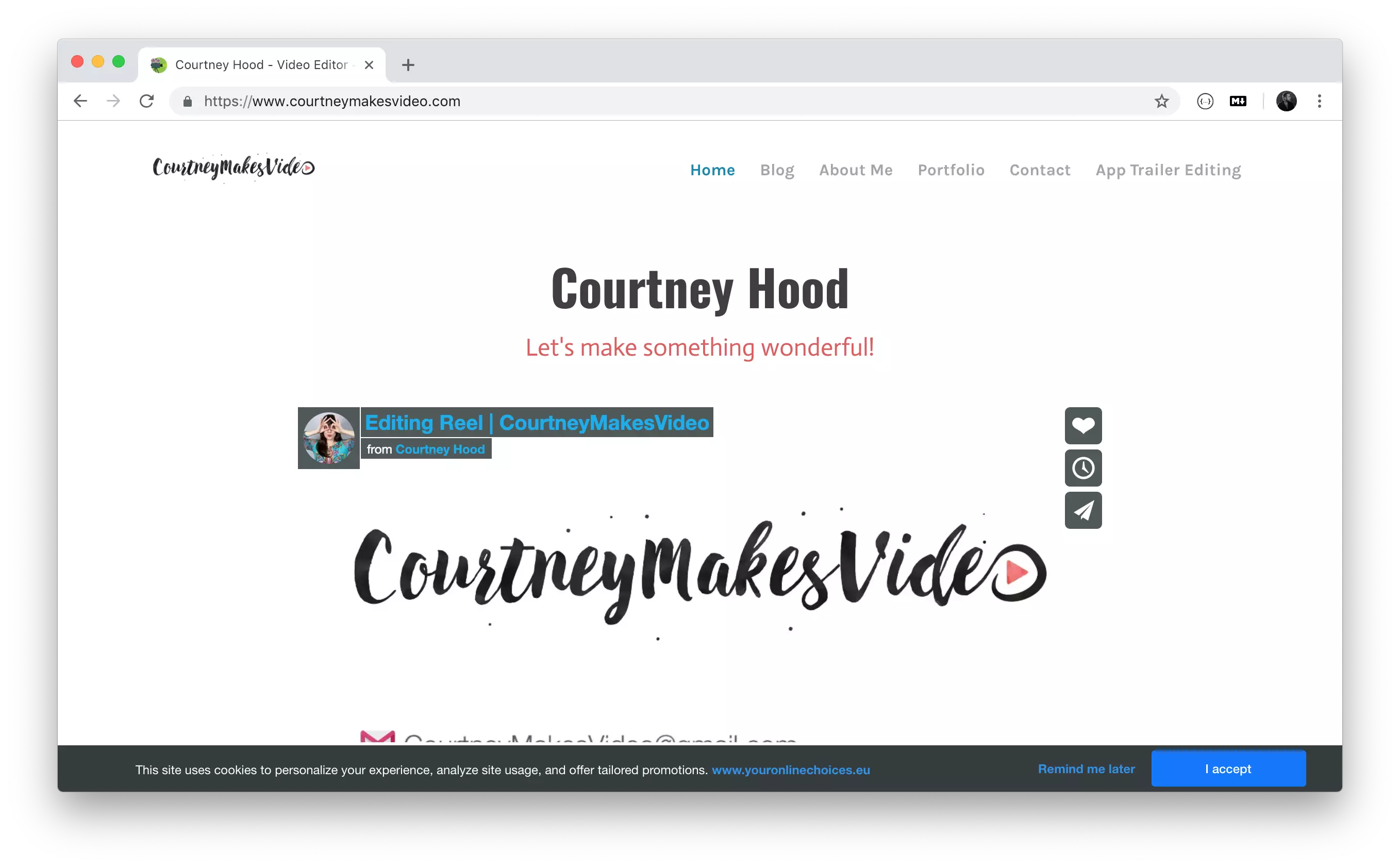 Courtney Hood - Video Editor